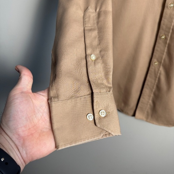 Joseph Abboud Men's Regular Fit Long Sleeve Button Up Shirt Caramel 15.5 - 32/33 - Picture 2 of 12